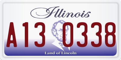 IL license plate A130338
