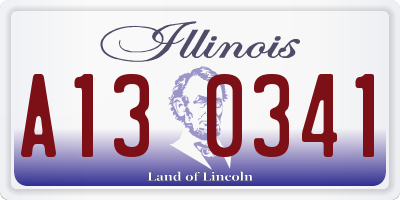 IL license plate A130341