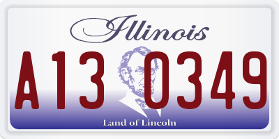 IL license plate A130349