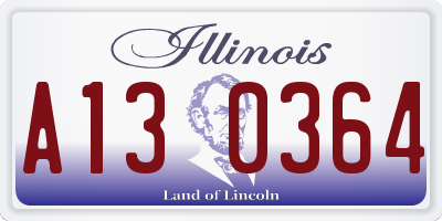 IL license plate A130364