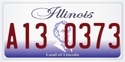 IL license plate A130373