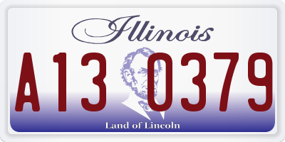 IL license plate A130379