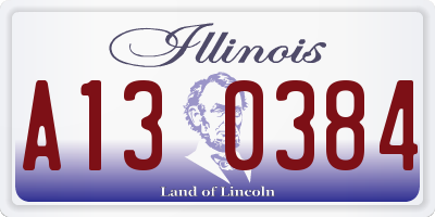 IL license plate A130384