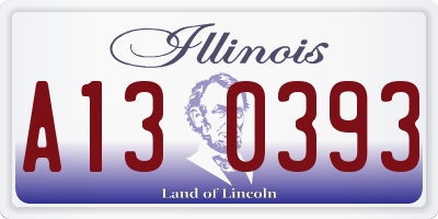 IL license plate A130393