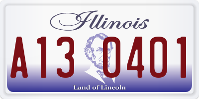 IL license plate A130401