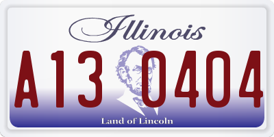 IL license plate A130404