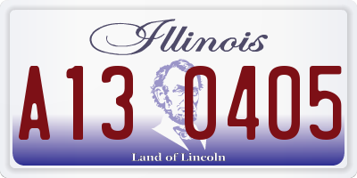 IL license plate A130405