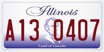 IL license plate A130407
