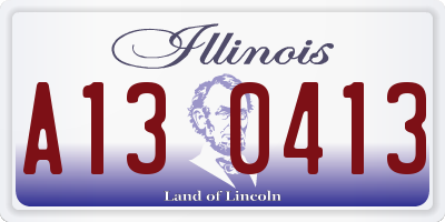 IL license plate A130413