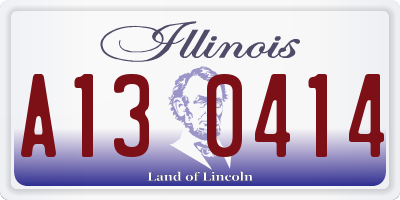 IL license plate A130414