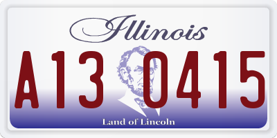 IL license plate A130415