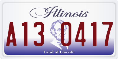 IL license plate A130417