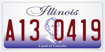 IL license plate A130419