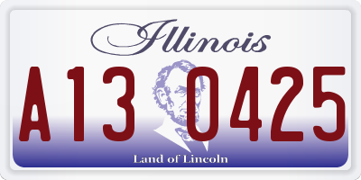 IL license plate A130425