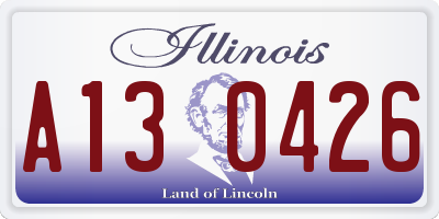 IL license plate A130426