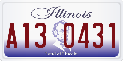 IL license plate A130431