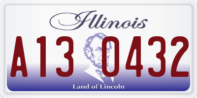IL license plate A130432