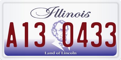 IL license plate A130433