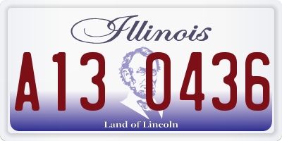 IL license plate A130436