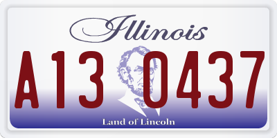 IL license plate A130437