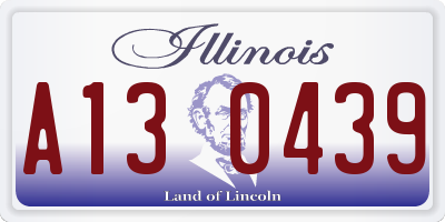 IL license plate A130439