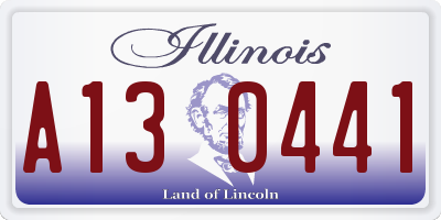 IL license plate A130441