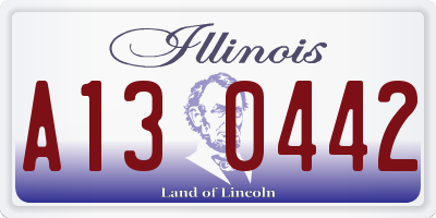 IL license plate A130442