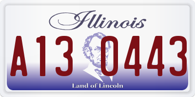 IL license plate A130443