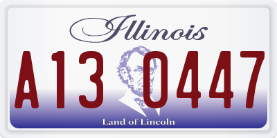 IL license plate A130447