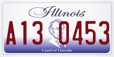 IL license plate A130453