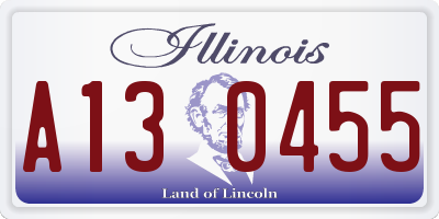 IL license plate A130455