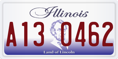 IL license plate A130462