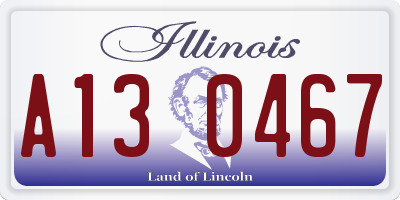 IL license plate A130467