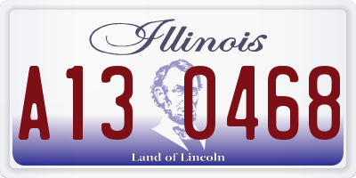 IL license plate A130468