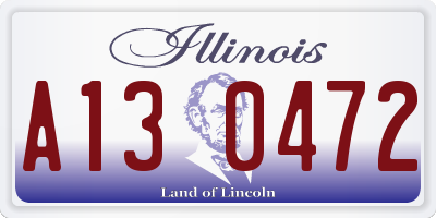 IL license plate A130472