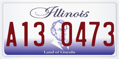 IL license plate A130473