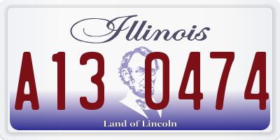 IL license plate A130474