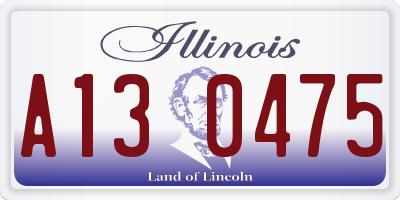 IL license plate A130475