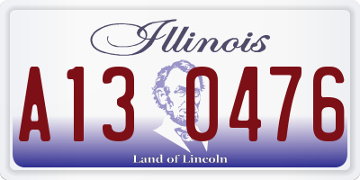 IL license plate A130476