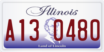 IL license plate A130480