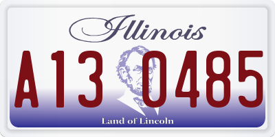 IL license plate A130485