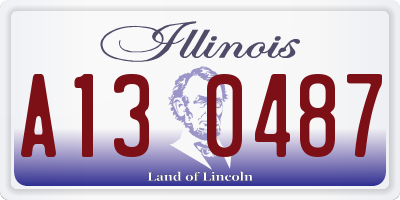 IL license plate A130487