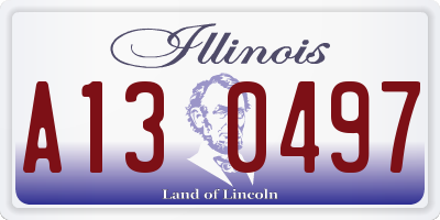 IL license plate A130497