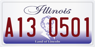 IL license plate A130501