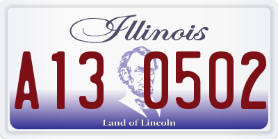IL license plate A130502