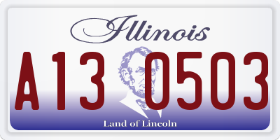 IL license plate A130503