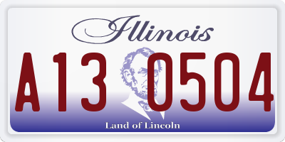 IL license plate A130504