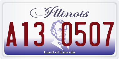 IL license plate A130507