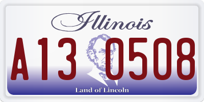 IL license plate A130508