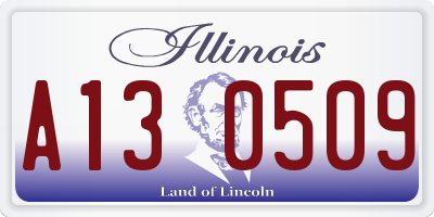 IL license plate A130509